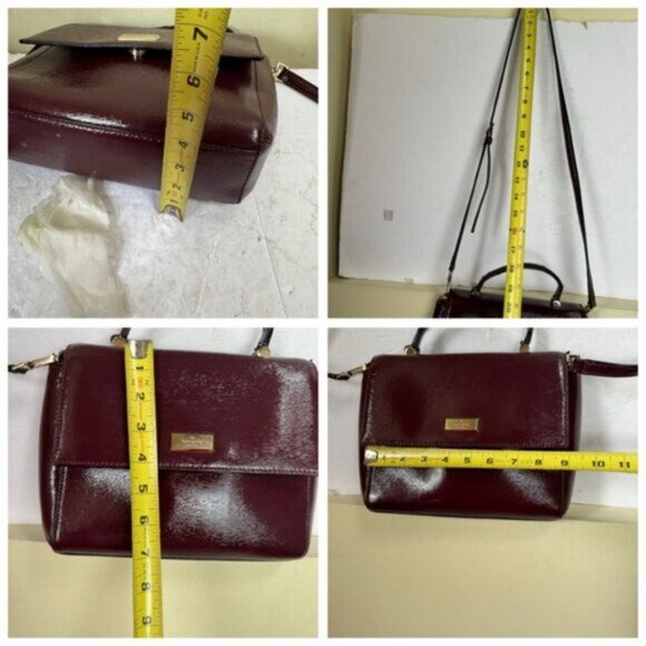 Kate Spade Brynlee Bixby Place Satchel Crossbody Bag Leather Patent Shoulder Red - Picture 15 of 16